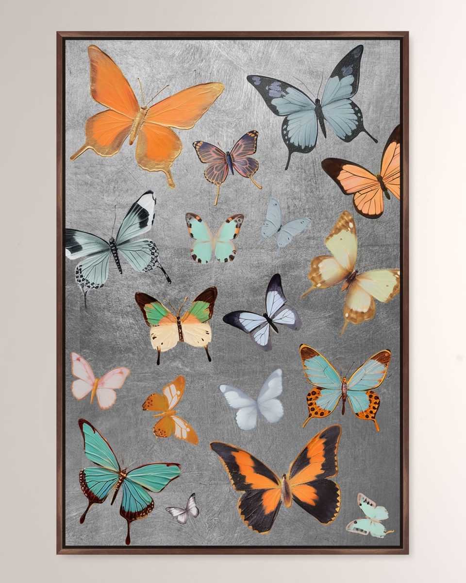 "Silver Flight II" Hand-Embellished Giclee